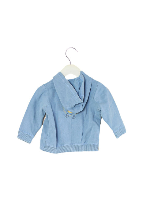 A Blue Zippered Sweatshirts from Petit Bateau in size 6-12M for neutral. (Back View)