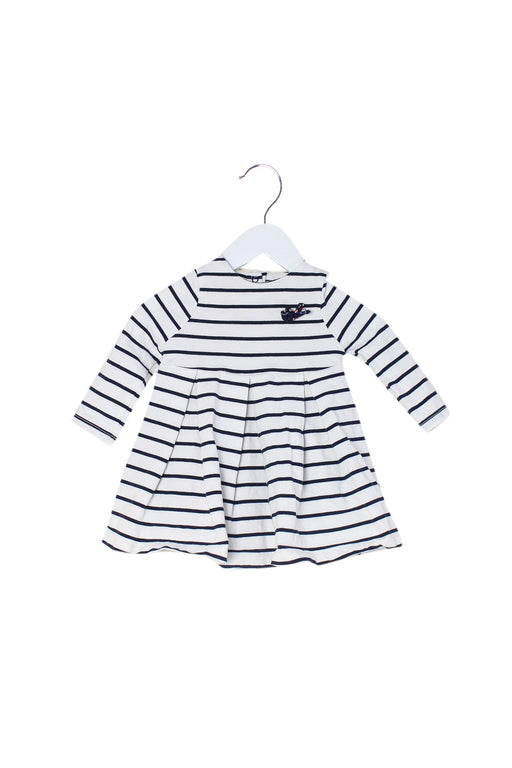 A White Long Sleeve Dresses from Sergent Major in size 3-6M for girl. (Front View)