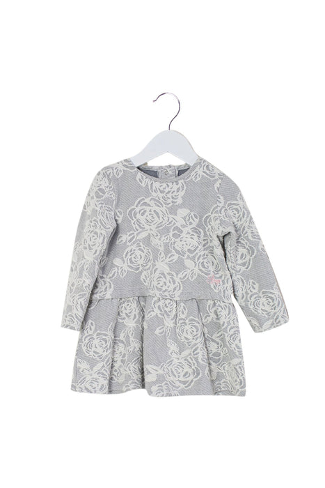 A Grey Long Sleeve Dresses from Guess in size 12-18M for girl. (Front View)