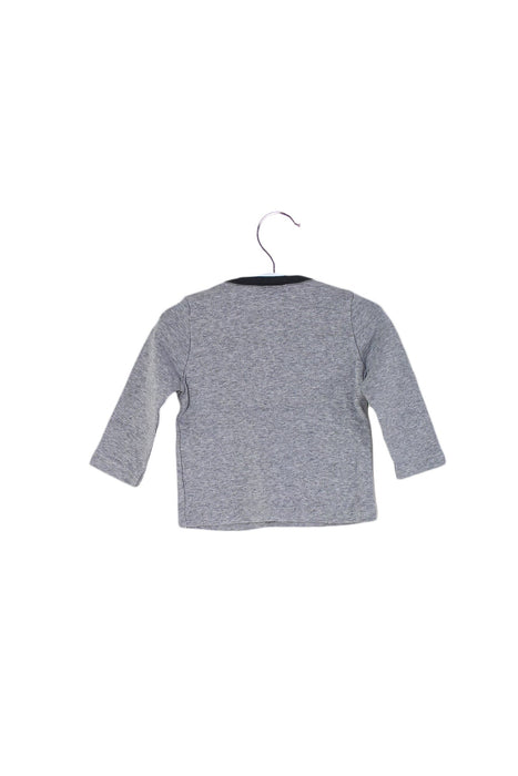 A Grey Long Sleeve Tops from Petit Bateau in size 3-6M for boy. (Back View)