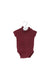 A Burgundy Short Sleeve Bodysuits from Seed in size 0-3M for girl. (Front View)