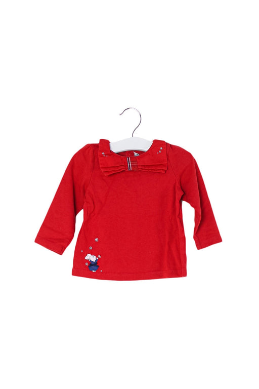A Red Long Sleeve Tops from Sergent Major in size 6-12M for girl. (Front View)