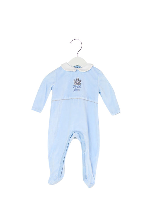 A Blue Onesies from Rachel Riley in size 0-3M for girl. (Front View)