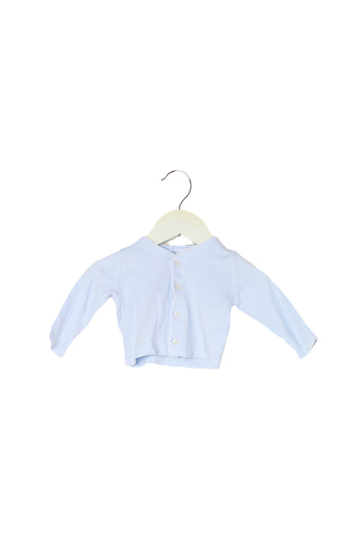 A Blue Long Sleeve Tops from Laranjinha in size 3-6M for boy. (Front View)