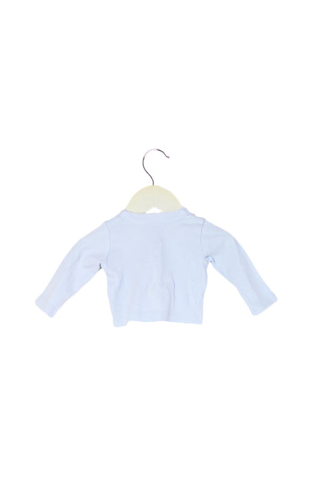 A Blue Long Sleeve Tops from Laranjinha in size 3-6M for boy. (Back View)