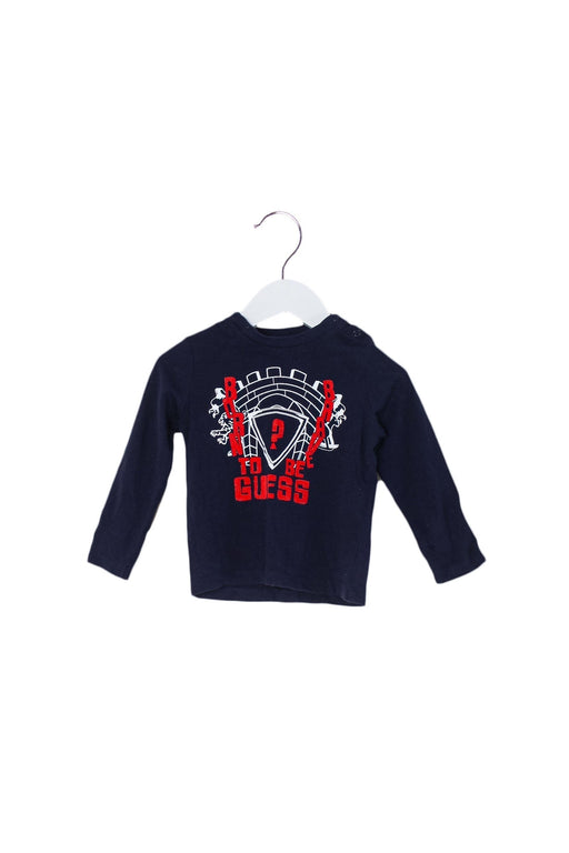 A Navy Long Sleeve Tops from Guess in size 6-12M for boy. (Front View)