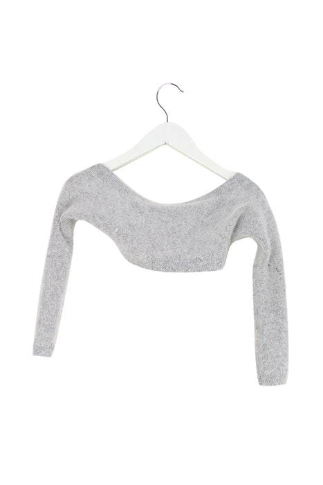 A Grey Cardigans from Monnalisa in size 8Y for girl. (Back View)