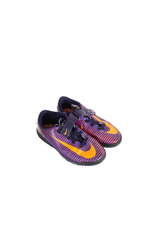 A Blue Cleats/Soccer Shoes from Nike in size 8Y for boy. (Front View)