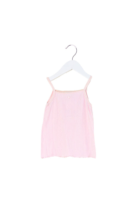 A Pink Sleeveless Tops from Jacadi in size 2T for girl. (Front View)