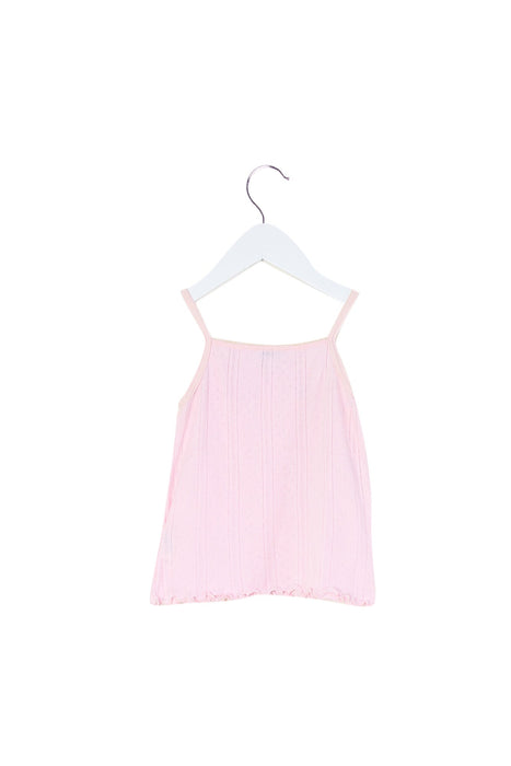 A Pink Sleeveless Tops from Jacadi in size 2T for girl. (Back View)