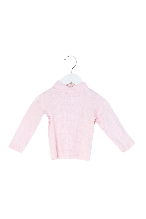A Pink Long Sleeve Tops from Jacadi in size 6-12M for girl. (Front View)