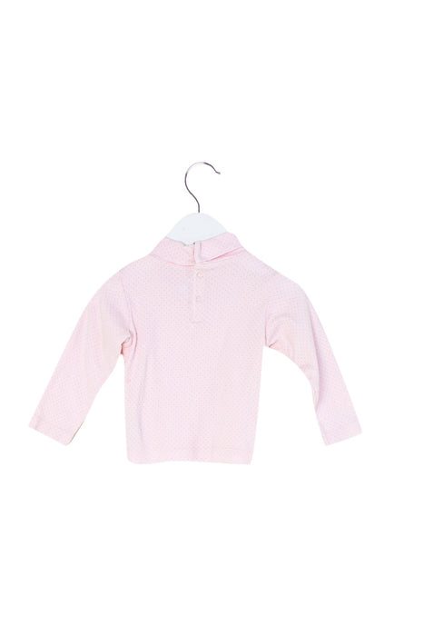 A Pink Long Sleeve Tops from Jacadi in size 6-12M for girl. (Back View)