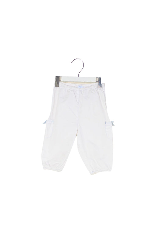 A White Casual Pants from Jacadi in size 6-12M for girl. (Front View)