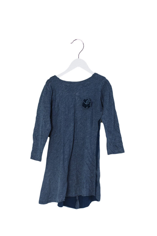 A Blue Long Sleeve Dresses from Amelia in size 6T for girl. (Front View)