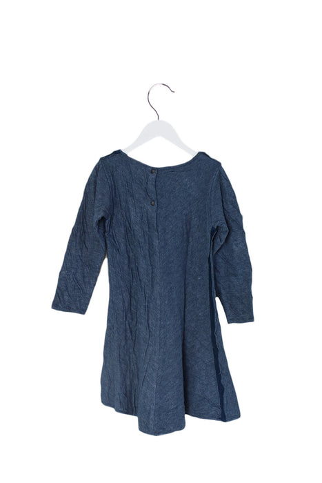 A Blue Long Sleeve Dresses from Amelia in size 6T for girl. (Back View)