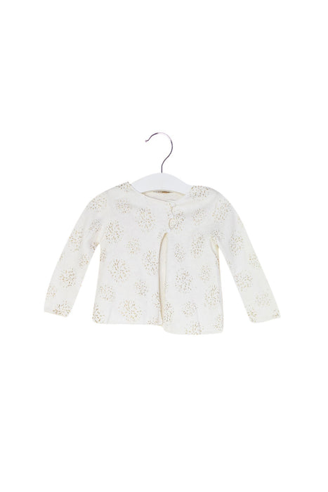 A Beige Cardigans from CdeC in size 6-12M for girl. (Front View)