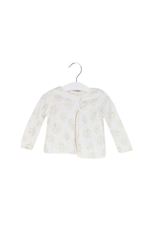 A Beige Cardigans from CdeC in size 6-12M for girl. (Front View)