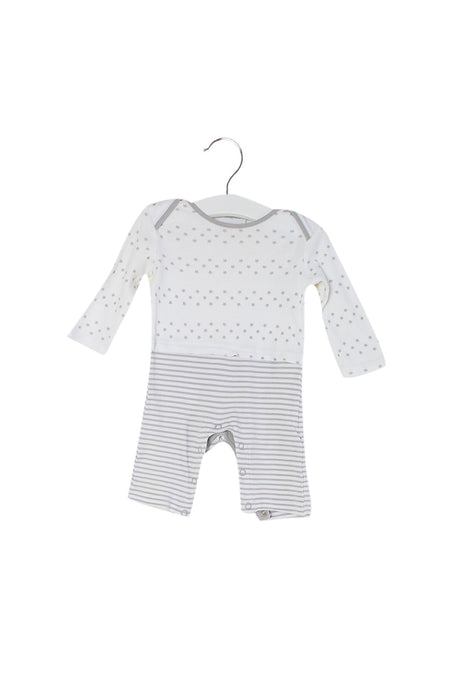 A White Long Sleeve Jumpsuits from The Little White Company in size 0-3M for boy. (Front View)