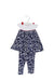 A Navy Pants Sets from Mayoral in size 3-6M for girl. (Front View)