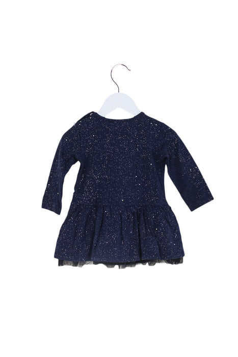 A Navy Long Sleeve Dresses from DKNY in size 6-12M for girl. (Back View)