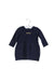 A Navy Long Sleeve Dresses from Bout'Chou in size 3-6M for girl. (Front View)