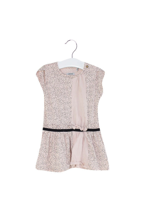 A Pink Short Sleeve Dresses from IKKS in size 12-18M for girl. (Front View)