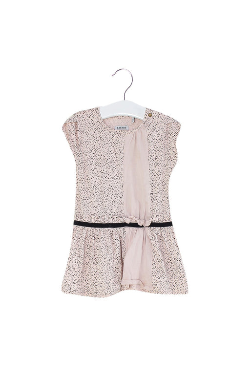 A Pink Short Sleeve Dresses from IKKS in size 12-18M for girl. (Front View)