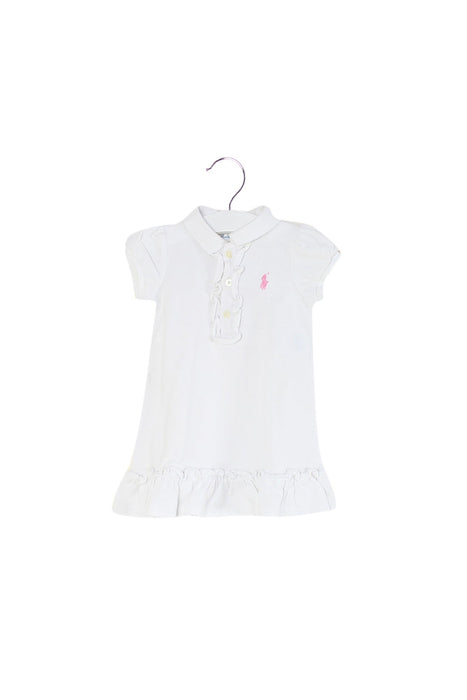 A White Short Sleeve Dresses from Ralph Lauren in size 6-12M for girl. (Front View)