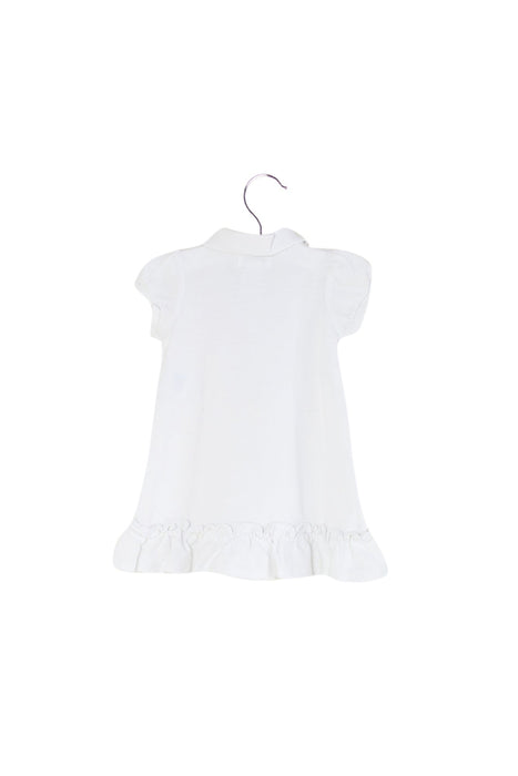 A White Short Sleeve Dresses from Ralph Lauren in size 6-12M for girl. (Back View)