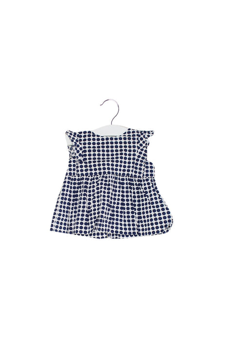 A Navy Sleeveless Dresses from Jacadi in size 3-6M for girl. (Front View)