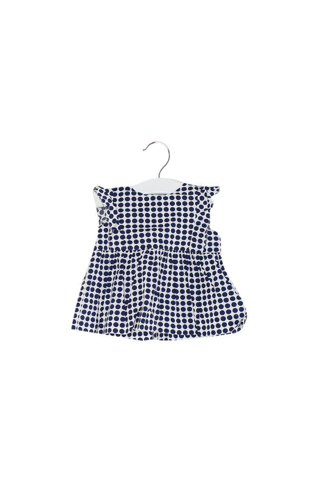 A Navy Sleeveless Dresses from Jacadi in size 3-6M for girl. (Front View)