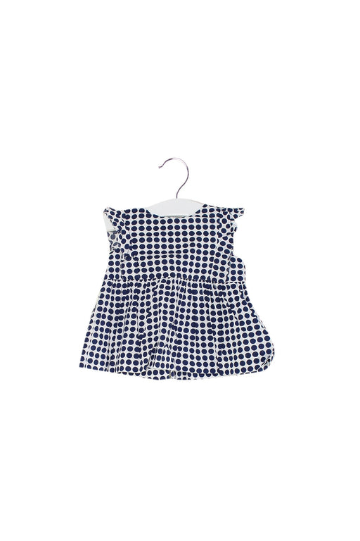 A Navy Sleeveless Dresses from Jacadi in size 3-6M for girl. (Front View)