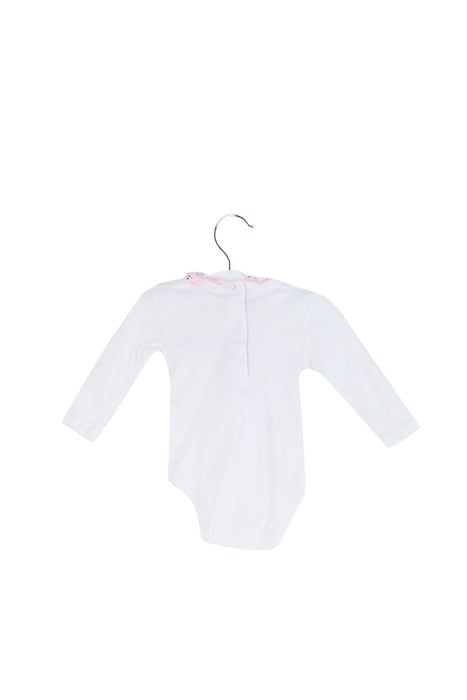 A White Long Sleeve Bodysuits from Cadet Rousselle in size 0-3M for girl. (Back View)