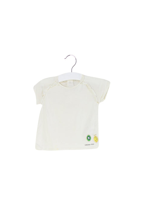 A Ivory Short Sleeve T Shirts from Carrément Beau in size 6-12M for girl. (Front View)