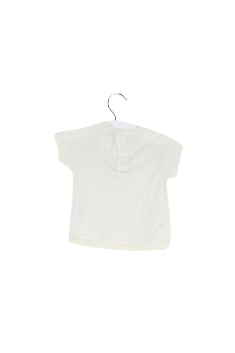 A Ivory Short Sleeve T Shirts from Carrément Beau in size 6-12M for girl. (Back View)