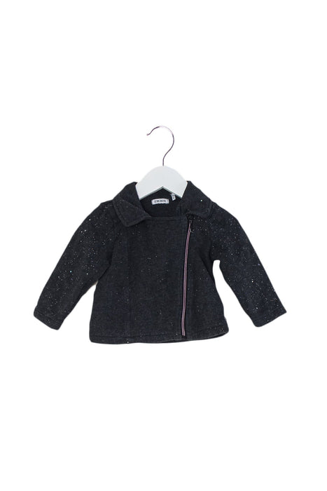 A Grey Lightweight Jackets from IKKS in size 12-18M for girl. (Front View)