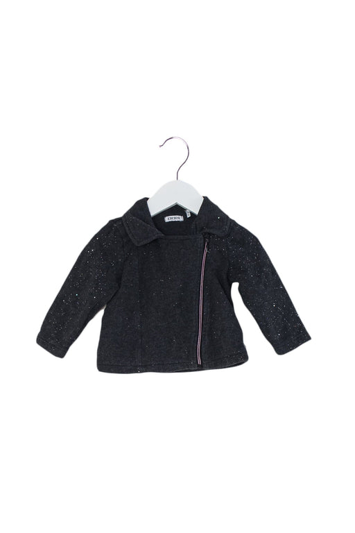 A Grey Lightweight Jackets from IKKS in size 12-18M for girl. (Front View)