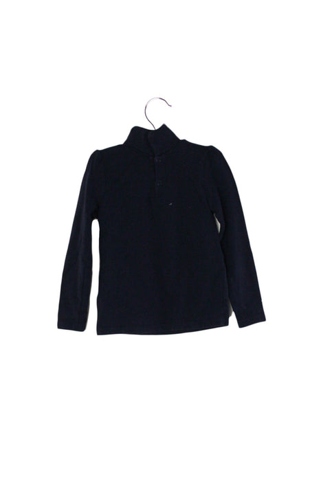 A Navy Long Sleeve Tops from Jacadi in size 4T for girl. (Back View)