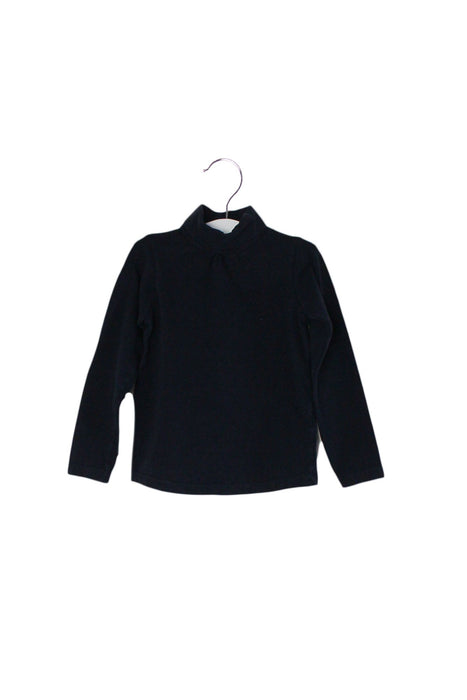 A Navy Long Sleeve Tops from Jacadi in size 4T for girl. (Front View)