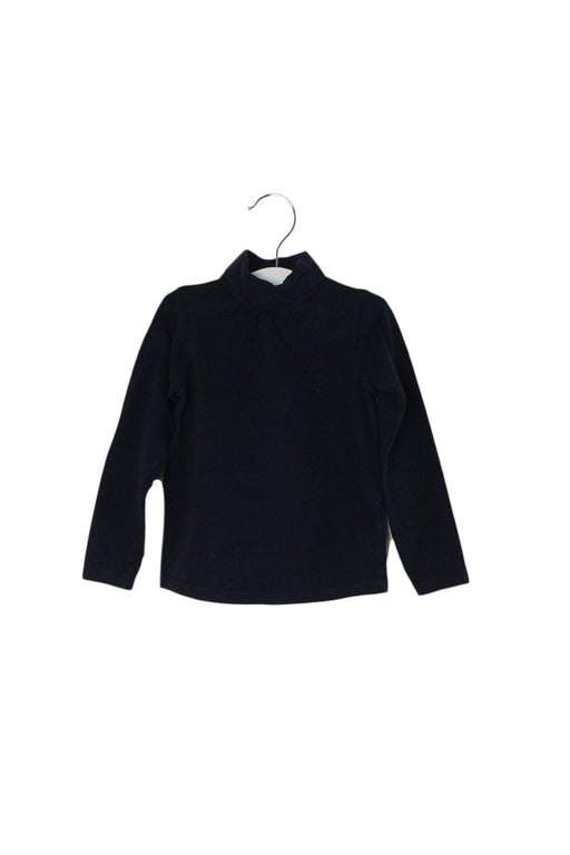 A Navy Long Sleeve Tops from Jacadi in size 4T for girl. (Front View)