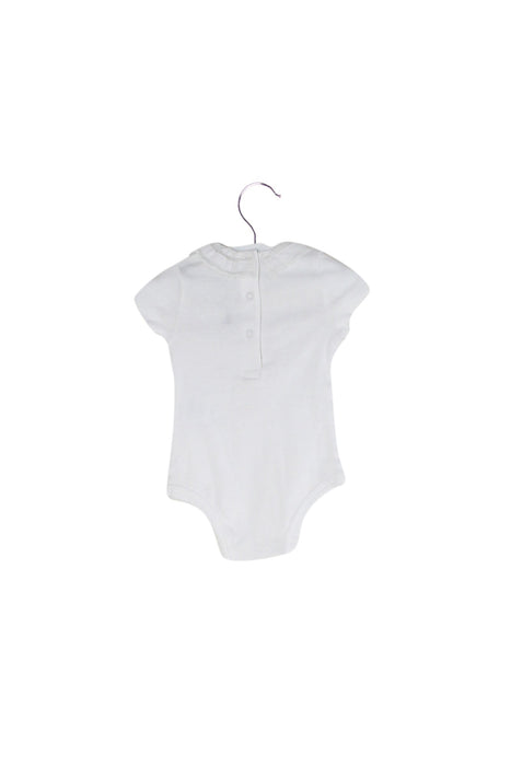A White Short Sleeve Bodysuits from Cyrillus in size 0-3M for girl. (Back View)