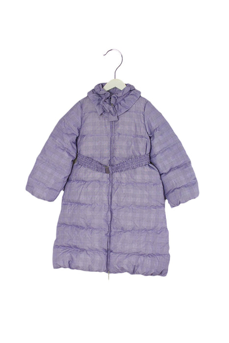 A Purple Puffer/Quilted Jackets from Nicholas & Bears in size 12Y for girl. (Front View)