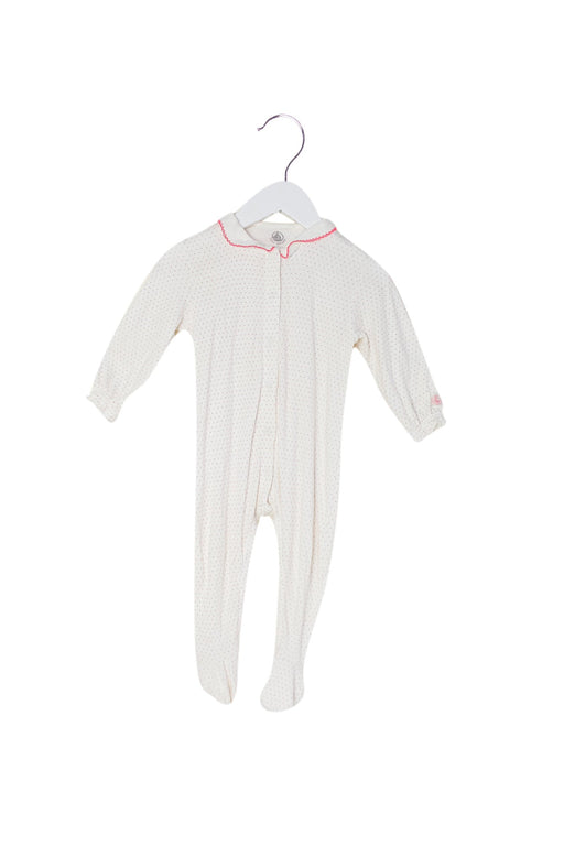 A White Long Sleeve Jumpsuits from Petit Bateau in size 6-12M for girl. (Front View)