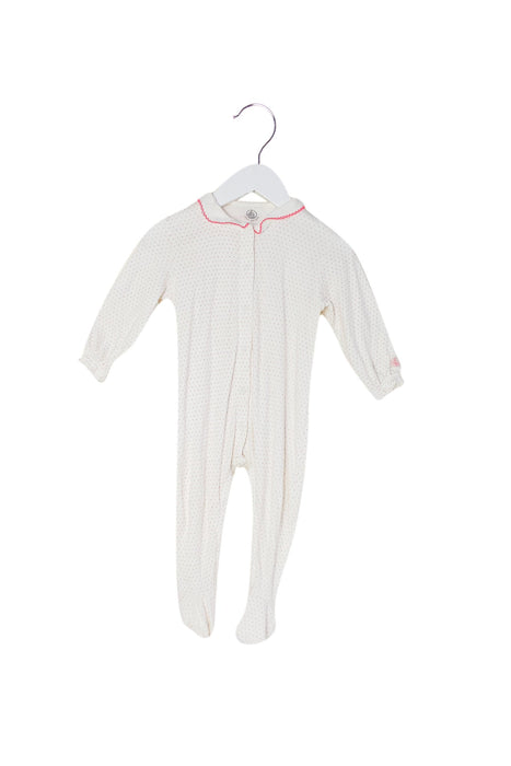 A White Long Sleeve Jumpsuits from Petit Bateau in size 6-12M for girl. (Front View)