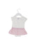 A White Short Sleeve Bodysuits from and the little dog laughed in size 3-6M for girl. (Back View)