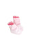 A Pink Booties from Steiff in size 6-12M for girl. (Front View)