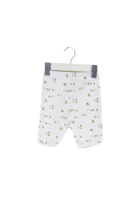 A White Casual Pants from Janie & Jack in size 0-3M for boy. (Front View)