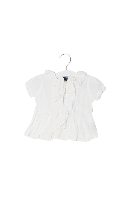 A White Short Sleeve Tops from Ralph Lauren in size 12-18M for girl. (Front View)