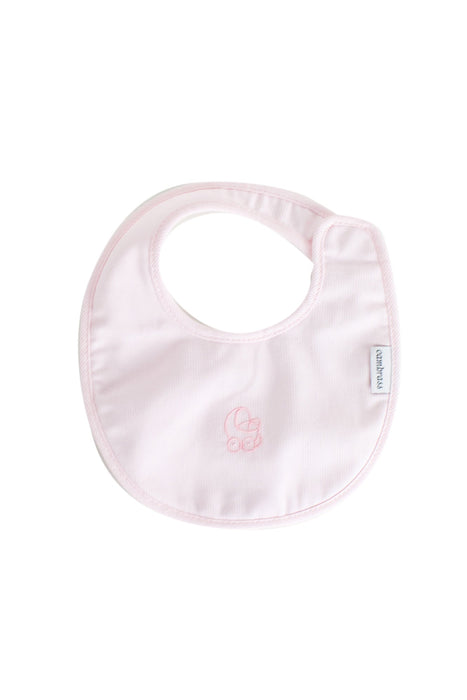 A Pink Bibs from Cambrass in size 0-3M for girl. (Front View)