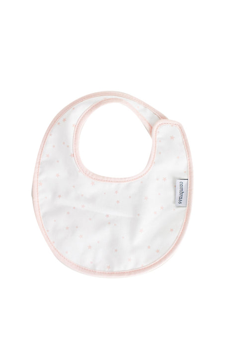 A Pink Bibs from Cambrass in size 0-3M for girl. (Front View)